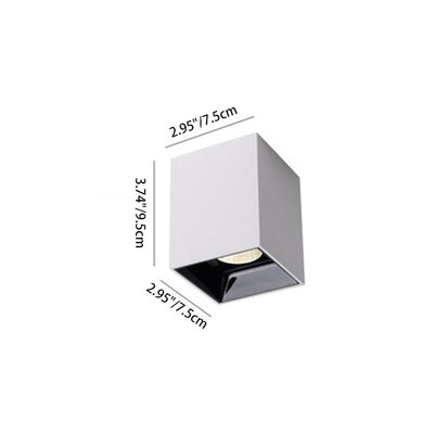 Moderna Minimalista Cuadrada Cubo Pantalla de Aluminio Luz LED de Montaje al Ras en el Techo Para Sala de Estar 