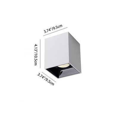 Moderna Minimalista Cuadrada Cubo Pantalla de Aluminio Luz LED de Montaje al Ras en el Techo Para Sala de Estar 