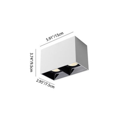 Moderna Minimalista Cuadrada Cubo Pantalla de Aluminio Luz LED de Montaje al Ras en el Techo Para Sala de Estar 
