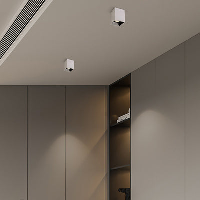 Moderna Minimalista Cuadrada Cubo Pantalla de Aluminio Luz LED de Montaje al Ras en el Techo Para Sala de Estar 
