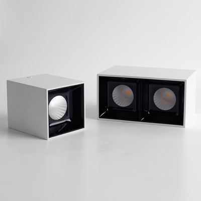 Moderna Minimalista Cuadrada Cubo Pantalla de Aluminio Luz LED de Montaje al Ras en el Techo Para Sala de Estar 
