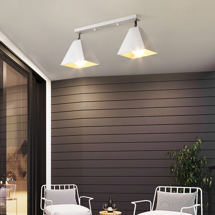 Modernidad y simplicidad Trapezoide Cubo Domo Completo Hierro 1/2/3 - Luz Semiempotrada para Techo para Pasillos 