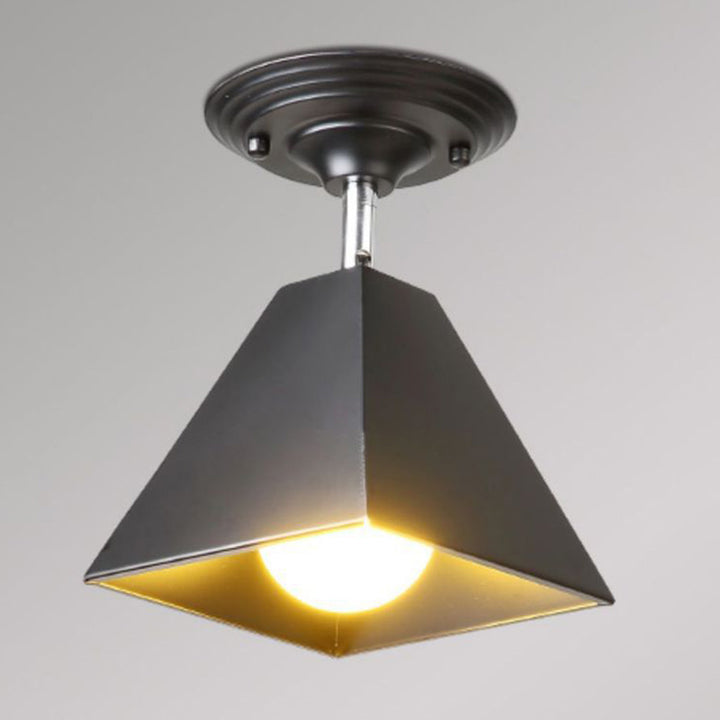 Modernidad y simplicidad Trapezoide Cubo Domo Completo Hierro 1/2/3 - Luz Semiempotrada para Techo para Pasillos 