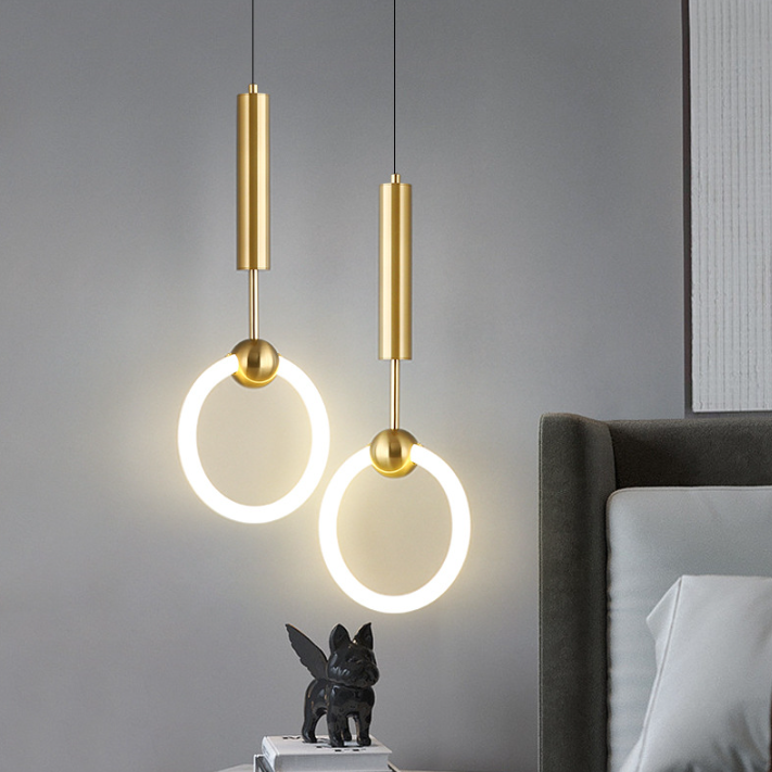 Suspension LED en verre et fer en forme de dôme moderne et luxueuse pour salle à manger 