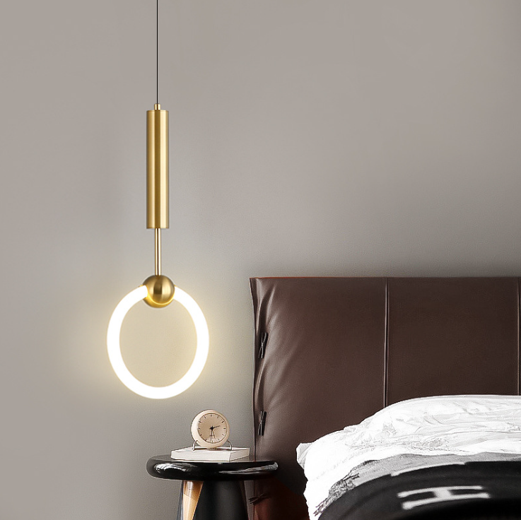 Suspension LED en verre et fer en forme de dôme moderne et luxueuse pour salle à manger 