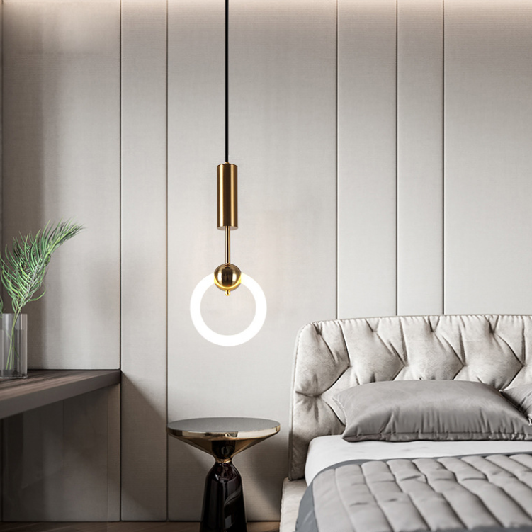 Suspension LED en verre et fer en forme de dôme moderne et luxueuse pour salle à manger 