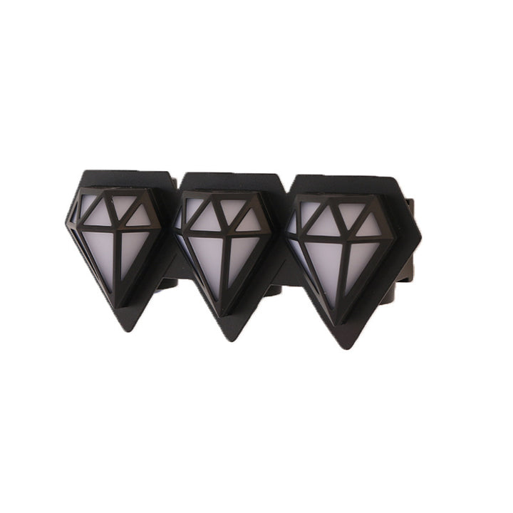 Zeitgenössische kreative wasserdichte Aluminium-Diamantform-LED-Wandleuchte für den Außenbereich 