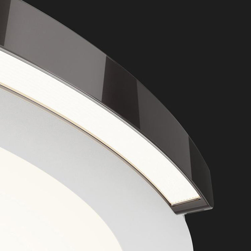 Modern Minimalist Round Aluminum Silicone Iron LED Flush Mount Ceiling Light For Bedroom