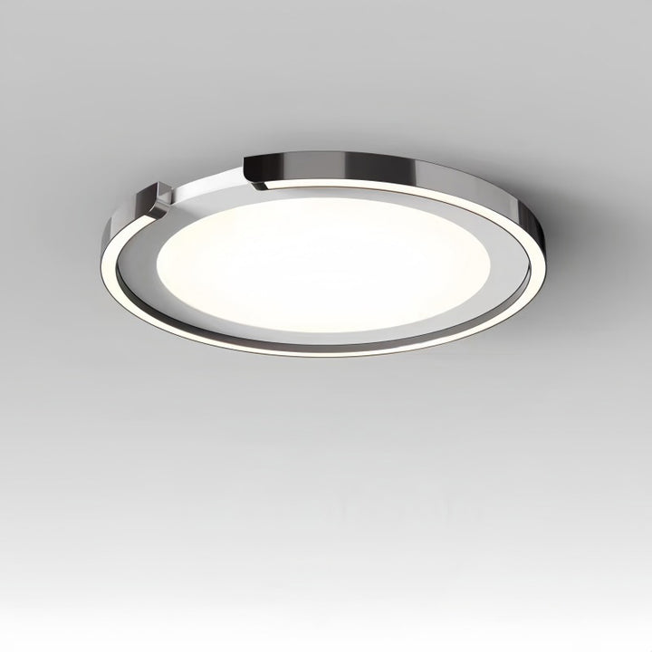 Modern Minimalist Round Aluminum Silicone Iron LED Flush Mount Ceiling Light For Bedroom