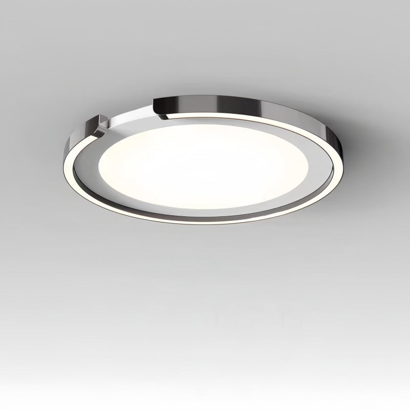 Modern Minimalist Round Aluminum Silicone Iron LED Flush Mount Ceiling Light For Bedroom