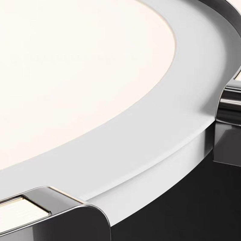 Modern Minimalist Round Aluminum Silicone Iron LED Flush Mount Ceiling Light For Bedroom
