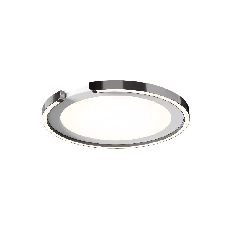 Modern Minimalist Round Aluminum Silicone Iron LED Flush Mount Ceiling Light For Bedroom