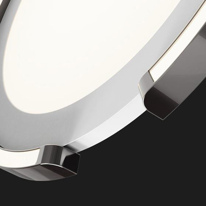 Modern Minimalist Round Aluminum Silicone Iron LED Flush Mount Ceiling Light For Bedroom