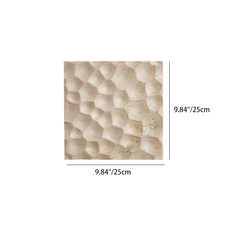 Modern Art Deco Square Yellow Travertine Waterproof LED Wall Sconce Lamp For Hallways