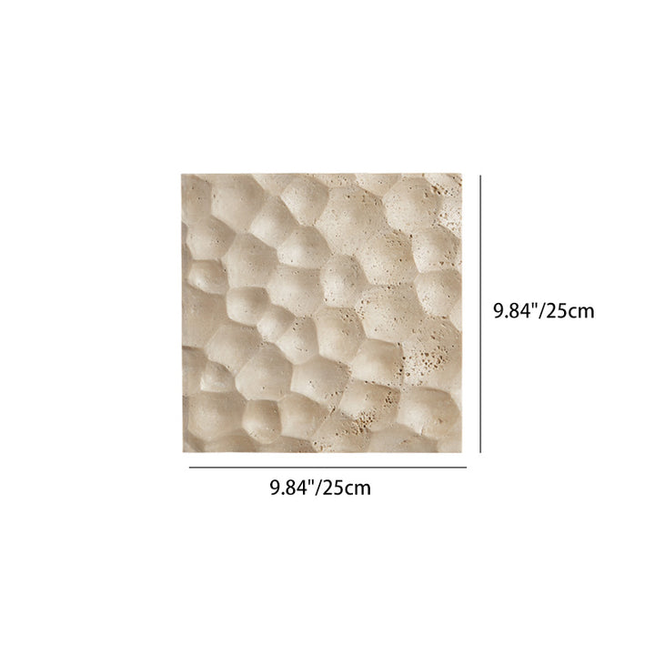Modern Art Deco Square Yellow Travertine Waterproof LED Wall Sconce Lamp For Hallways