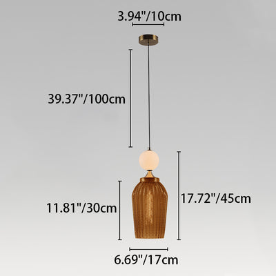 Zeitgenössische skandinavische Kuppel Eisenlampenschirm Glasball 1/2 - Licht Pendelleuchte für Esszimmer 