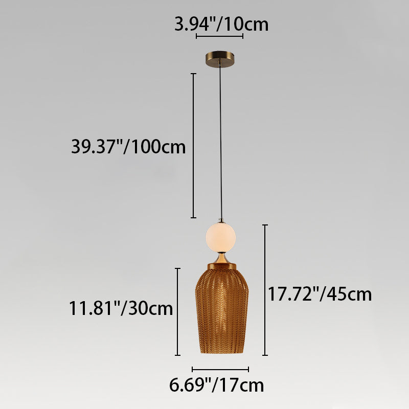 Zeitgenössische skandinavische Kuppel Eisenlampenschirm Glasball 1/2 - Licht Pendelleuchte für Esszimmer 