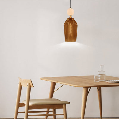 Zeitgenössische skandinavische Kuppel Eisenlampenschirm Glasball 1/2 - Licht Pendelleuchte für Esszimmer 