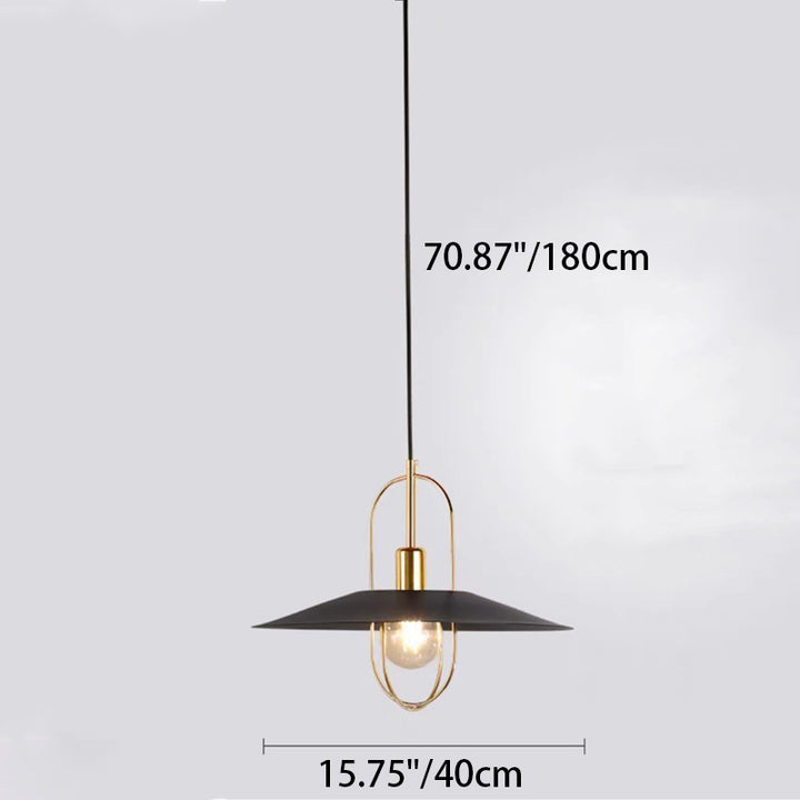 Contemporary Scandinavian Full Iron Lampshade 1 - Light Pendant Light For Dining Room