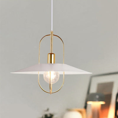Zeitgenössischer skandinavischer Lampenschirm aus Vollmetall 1 - Licht Pendelleuchte für Esszimmer 