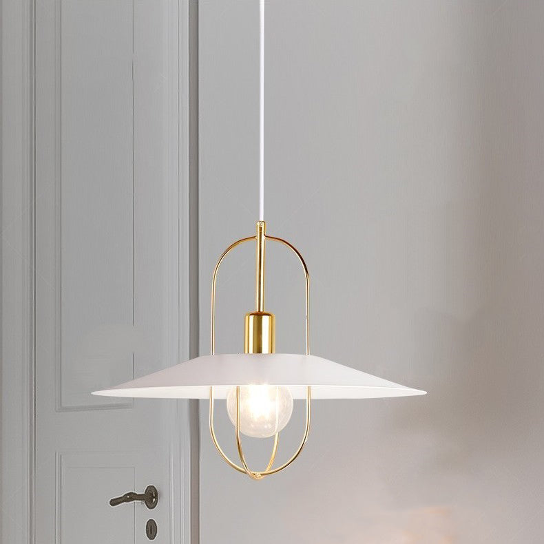 Contemporary Scandinavian Full Iron Lampshade 1 - Light Pendant Light For Dining Room