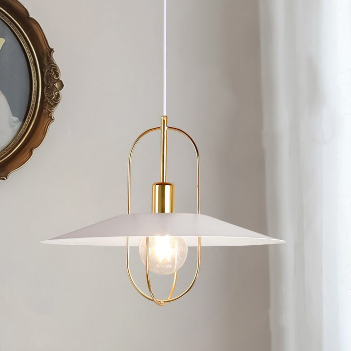 Contemporary Scandinavian Full Iron Lampshade 1 - Light Pendant Light For Dining Room