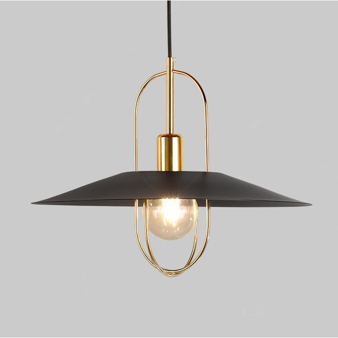 Contemporary Scandinavian Full Iron Lampshade 1 - Light Pendant Light For Dining Room