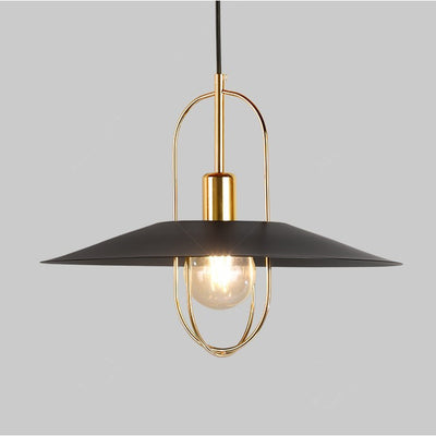 Zeitgenössischer skandinavischer Lampenschirm aus Vollmetall 1 - Licht Pendelleuchte für Esszimmer 
