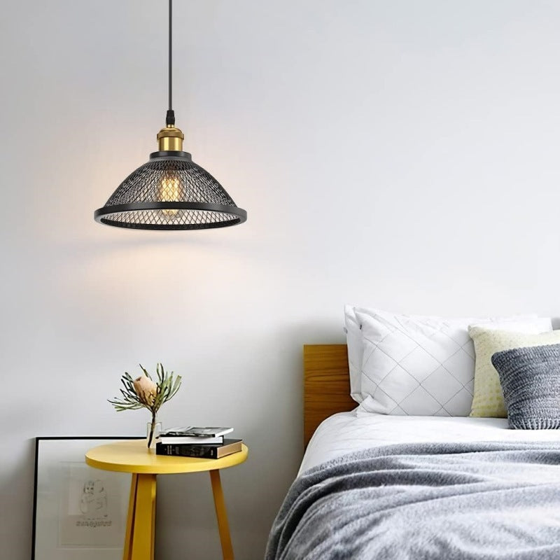 Zeitgenössische skandinavische Kuppel Vollmetallnetz-Lampenschirm 1 - Licht Pendelleuchte für Esszimmer 