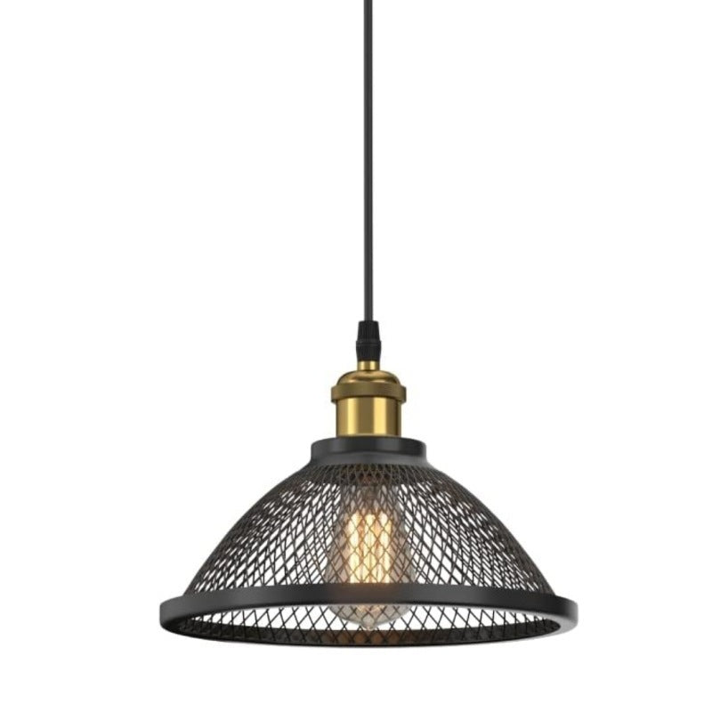 Contemporary Scandinavian Dome Full Iron Net Lampshade 1 - Light Pendant Light For Dining Room