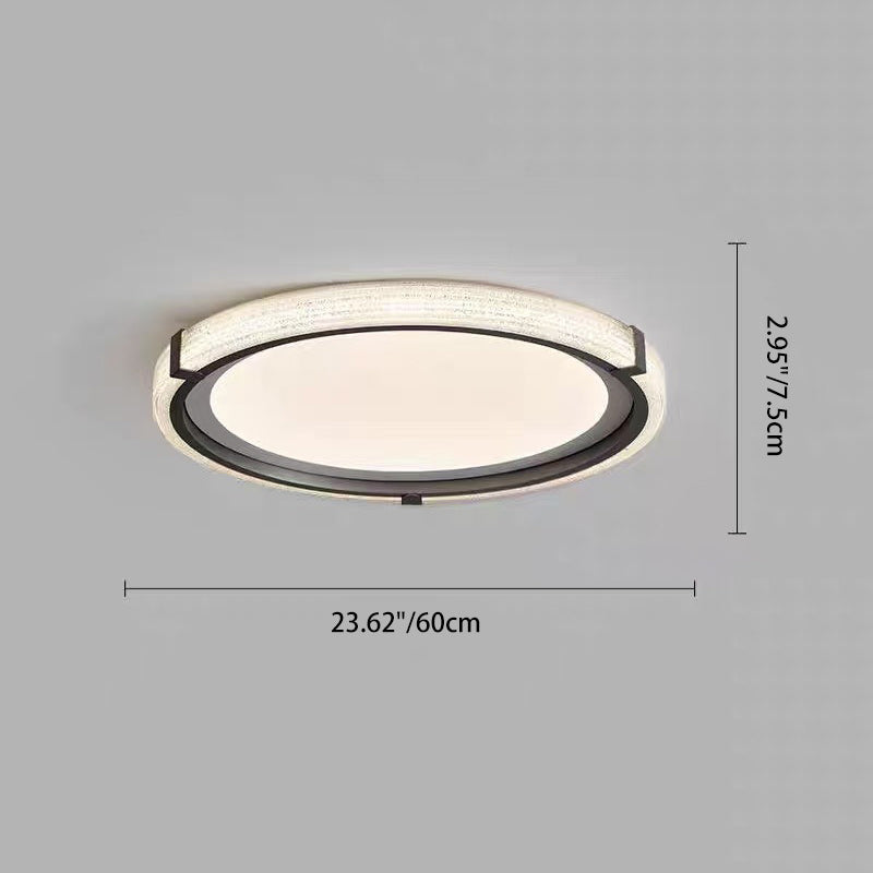 Zeitgenössische skandinavische runde Aluminium-Hardware Acryl LED-Deckenleuchte für das Schlafzimmer 