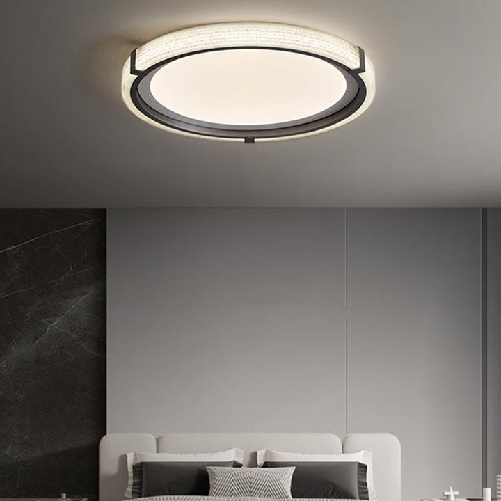 Zeitgenössische skandinavische runde Aluminium-Hardware Acryl LED-Deckenleuchte für das Schlafzimmer 