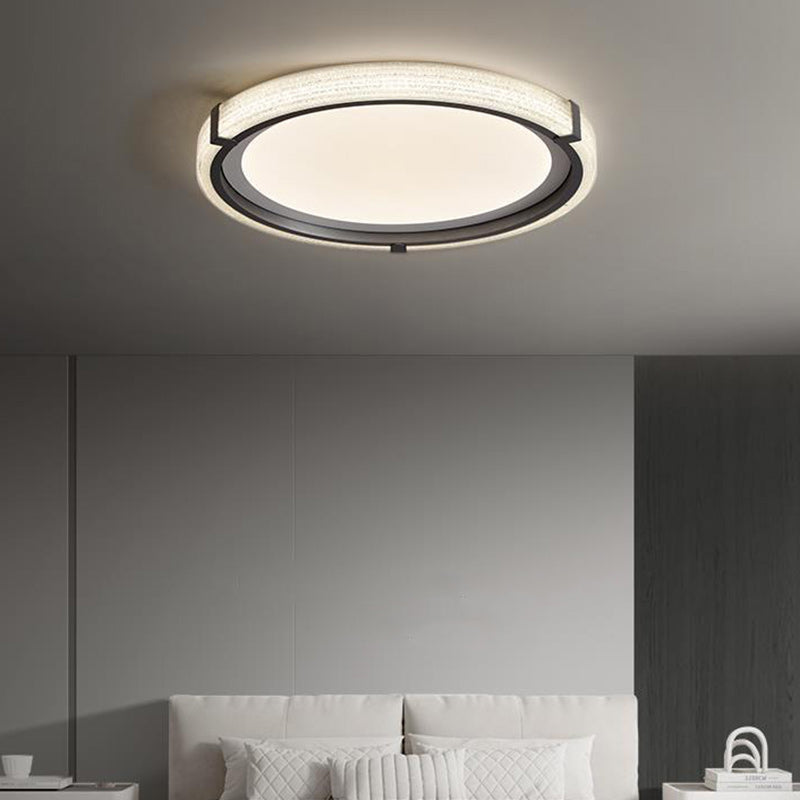 Zeitgenössische skandinavische runde Aluminium-Hardware Acryl LED-Deckenleuchte für das Schlafzimmer 