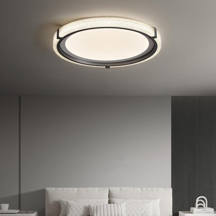 Zeitgenössische skandinavische runde Aluminium-Hardware Acryl LED-Deckenleuchte für das Schlafzimmer 