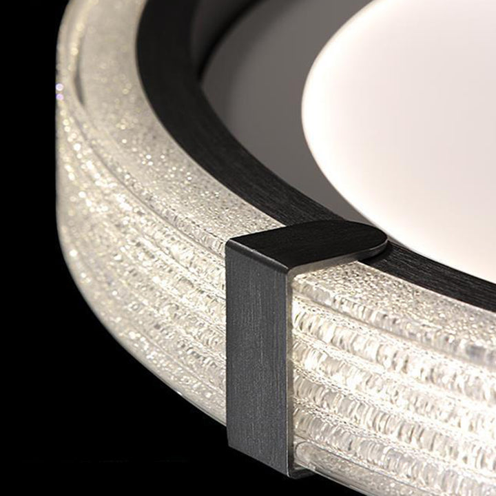 Zeitgenössische skandinavische runde Aluminium-Hardware Acryl LED-Deckenleuchte für das Schlafzimmer 