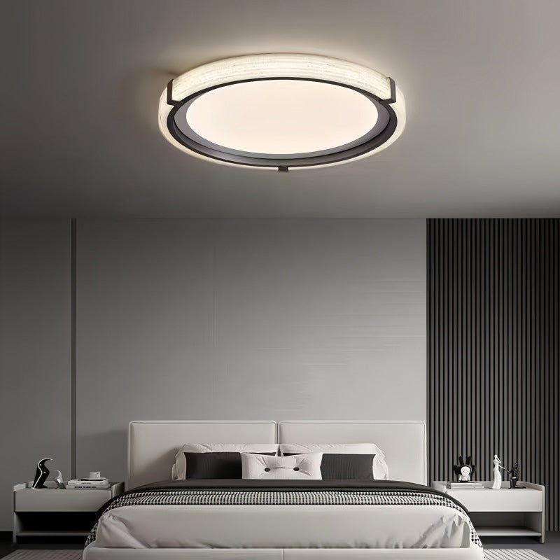Zeitgenössische skandinavische runde Aluminium-Hardware Acryl LED-Deckenleuchte für das Schlafzimmer 