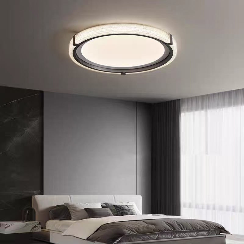 Zeitgenössische skandinavische runde Aluminium-Hardware Acryl LED-Deckenleuchte für das Schlafzimmer 
