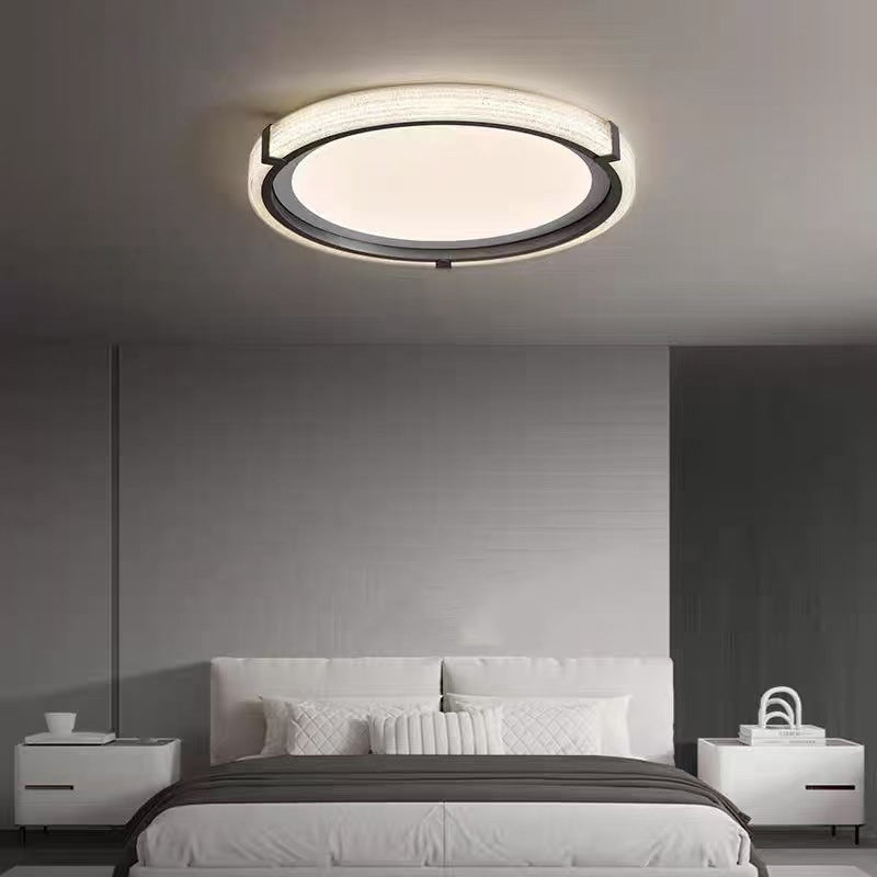 Zeitgenössische skandinavische runde Aluminium-Hardware Acryl LED-Deckenleuchte für das Schlafzimmer 