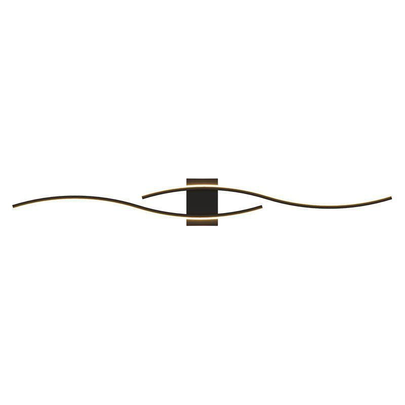 Applique murale LED en fer et acrylique à longue courbe moderne minimaliste pour salon 