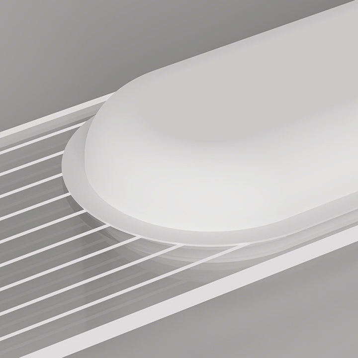 Luz de techo empotrada LED de hierro PE de tira larga nórdica contemporánea para comedor 