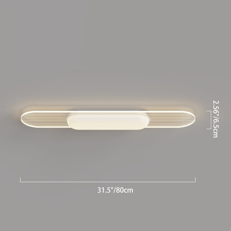 Luz de techo empotrada LED de hierro PE de tira larga nórdica contemporánea para comedor 