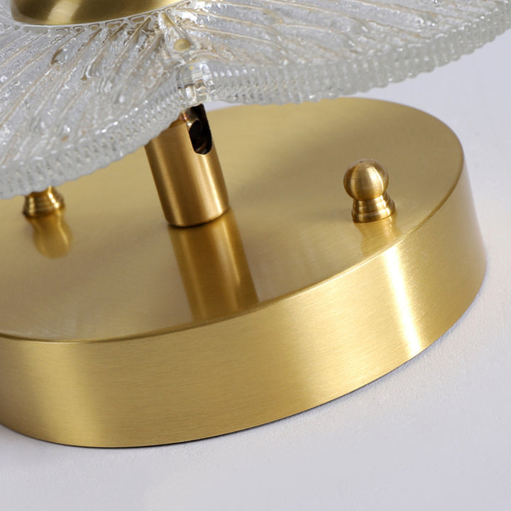 Contemporary Simplicity Dome Round Copper Glass LED Semi-Flush Mount Ceiling Light For Hallways