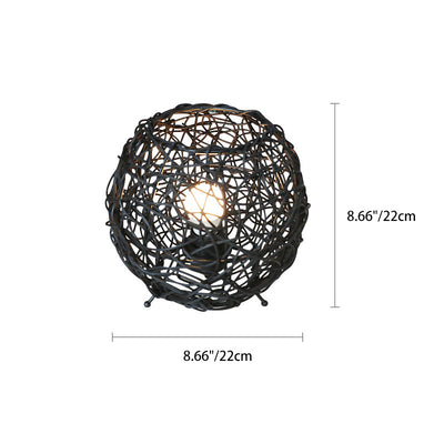 Zeitgenössische kreative Rattan-Weberei Vogelnest 1 - Licht Tischlampe für Wohnzimmer 