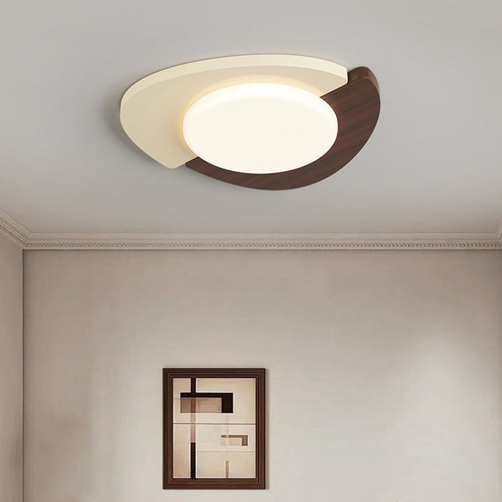 Plafonnier LED en acrylique et fer avec montage affleurant, forme ronde, carrée, rectangulaire et nordique contemporaine pour chambre 