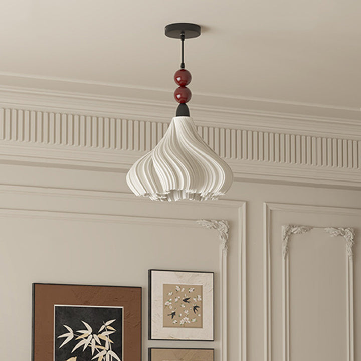 Traditionelle französische Kuppel Schwingrock Form Eisen PLA Lampenschirm 1 - Licht Pendelleuchte für Wohnzimmer 
