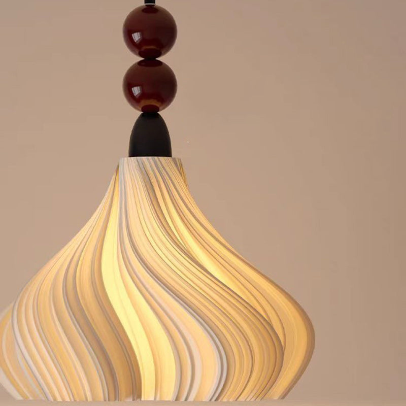 Traditionelle französische Kuppel Schwingrock Form Eisen PLA Lampenschirm 1 - Licht Pendelleuchte für Wohnzimmer 