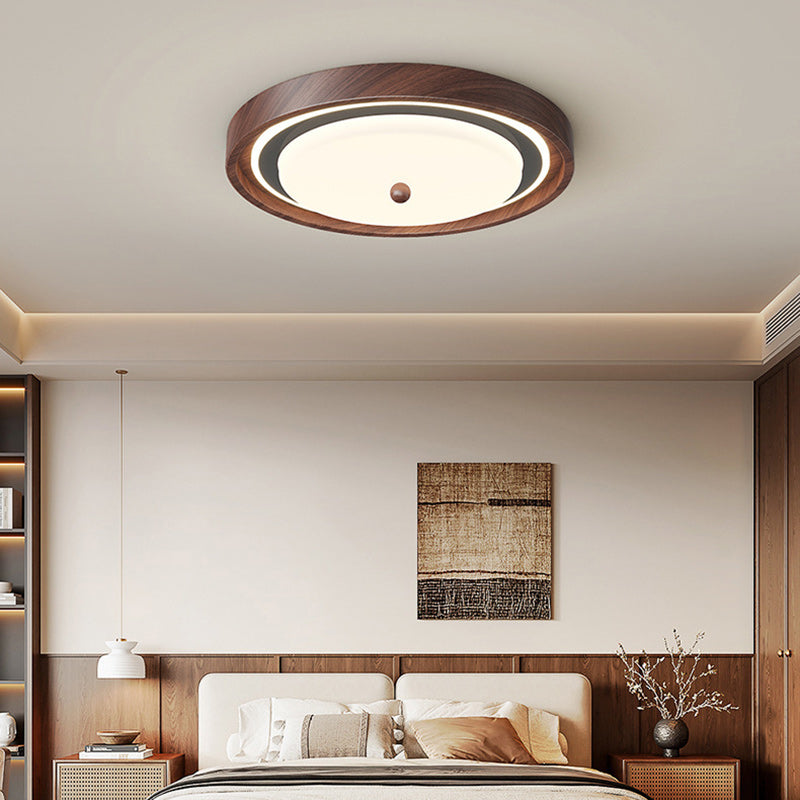 Zeitgenössische skandinavische runde Hardware-PC-LED-Deckenleuchte für das Schlafzimmer 