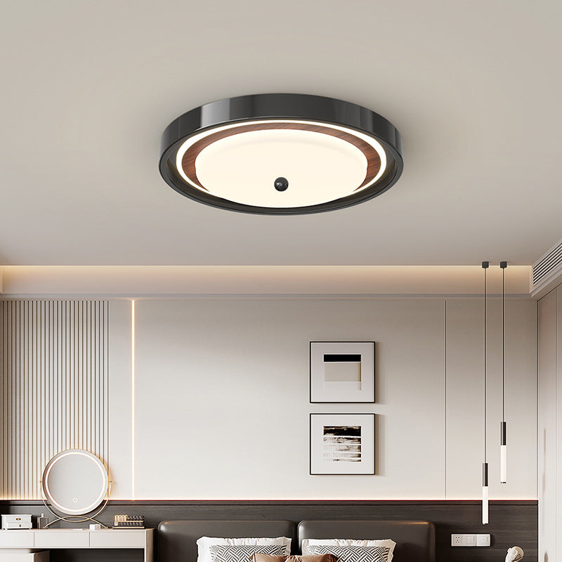 Zeitgenössische skandinavische runde Hardware-PC-LED-Deckenleuchte für das Schlafzimmer 