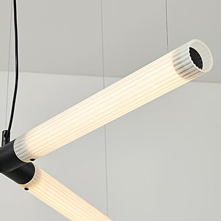 Lámparas de araña LED de hierro con pantalla de acrílico de estilo Art Deco moderno para sala de estar 