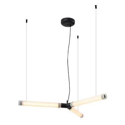 Modern Art Deco Light Sticks Acrylic Lampshade Iron LED Chandeliers For Living Room
